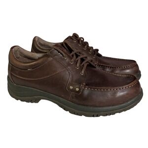 Dansko Wyatt Shoes Mens Size US 12 EU 46 Brown Leather Lace-Up Moc Toe Preppy